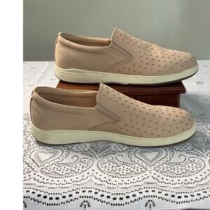 Earth Shoe Laser Cut Leather Slip On Unisex SZ W12M /M10.5M